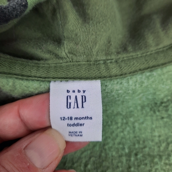 Baby Gap Zip Up Hoodie Camo Hearts‎ Size 12 - 18 Months Girls - Picture 5 of 5